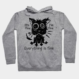 Stressed cat funny Hoodie